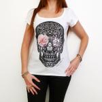 Flower skull: pretty t-shirt, celeb..