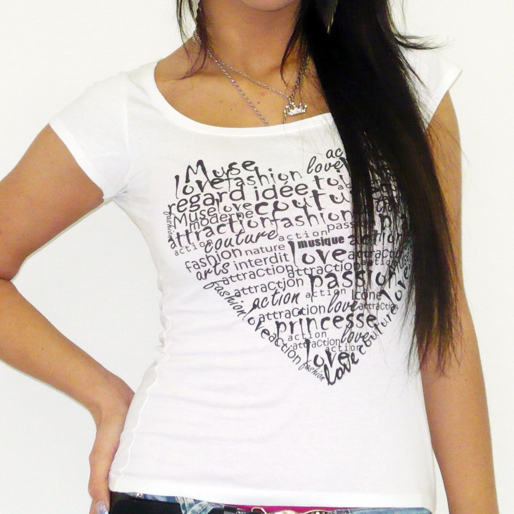 Heart :women's T-shirt Short-sleeve One In The City 7015102